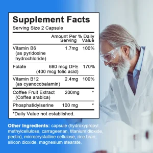 Phosphatidylserine Capsule for Memory and Brain Health Nootropics Supplement